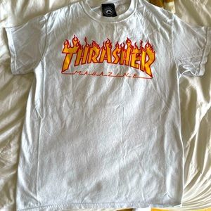 White thrasher tee shirt, size small, graphic tee shirt, rarely worn